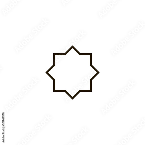 eight point star icon. sign design