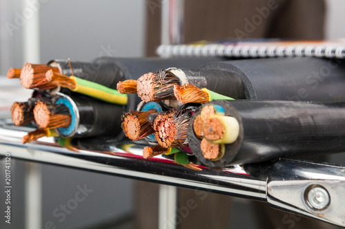 photo electrical cable in section
