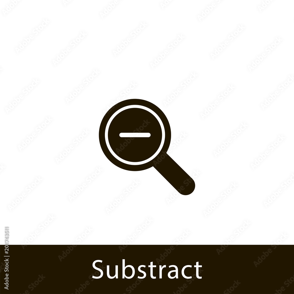 magnifying glass icon. substract magnifying glass. sign design magnifying glass icon. substract magnifying glass. sign design