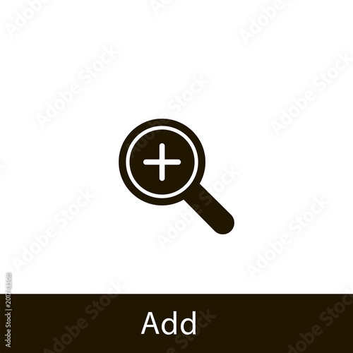 magnifying glass icon. add magnifying glass. sign design