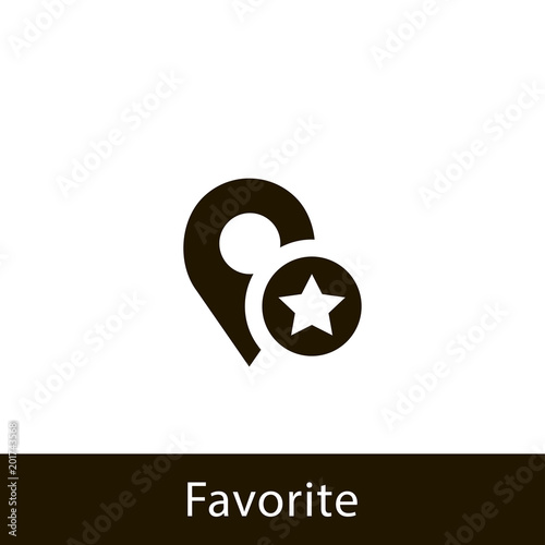 location icon. favorite location. sign design