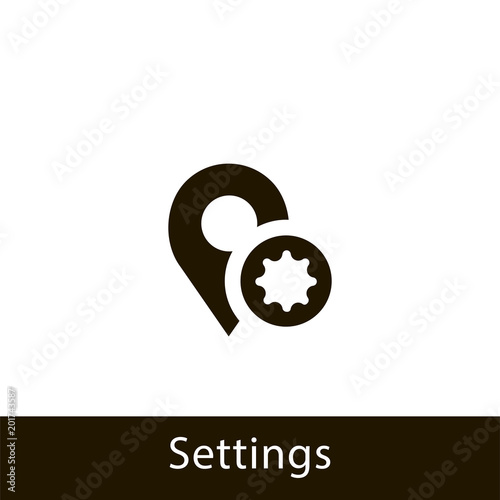 location icon. settings location. sign design photo