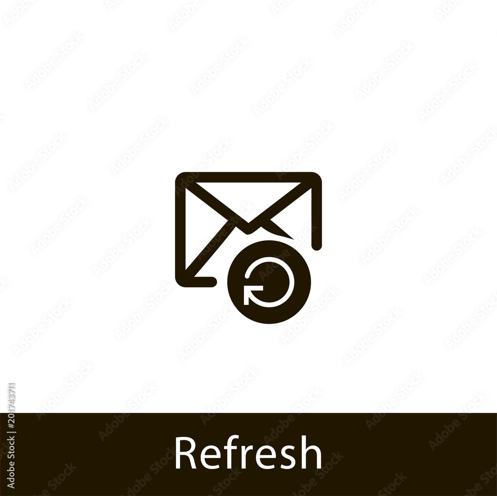 envelope icon. refresh envelope. sign design envelope icon. refresh envelope. sign design