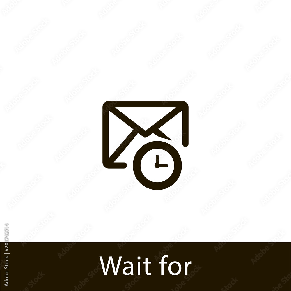 envelope icon. wait for envelope. sign design envelope icon. wait for envelope. sign design