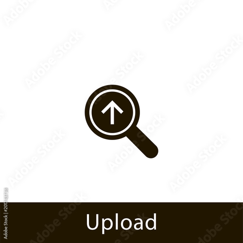 magnifying glass icon. upload magnifying glass. sign design