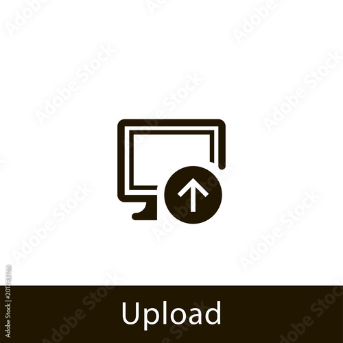 computer icon. upload computer. sign design