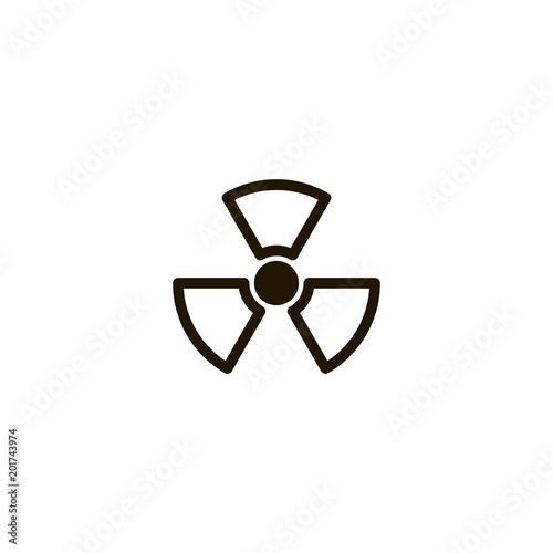 radioactive icon. sign design