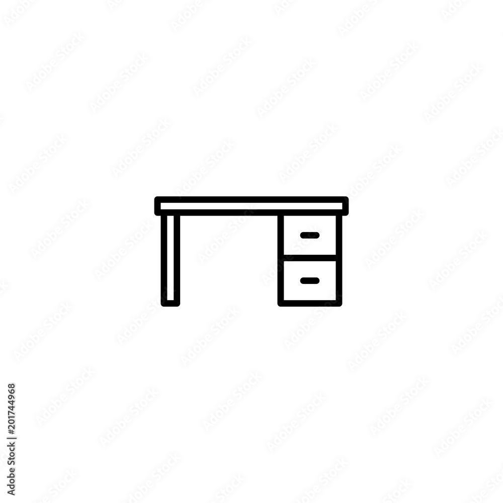 desk icon. sign design desk icon. sign design