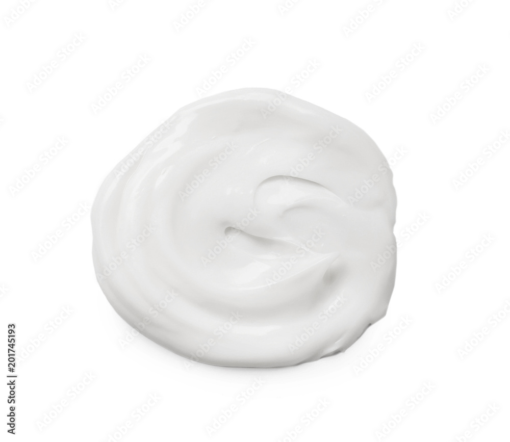 Cream sample on white background. Cosmetic product Cream sample on white background. Cosmetic product