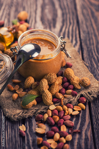 Natural peanut butter with ...