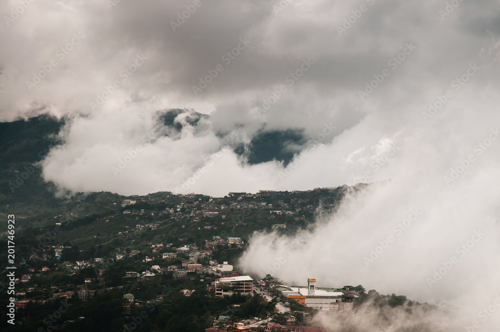 Beautiful mountain valley in Baguio city, Luzon, Phillippines