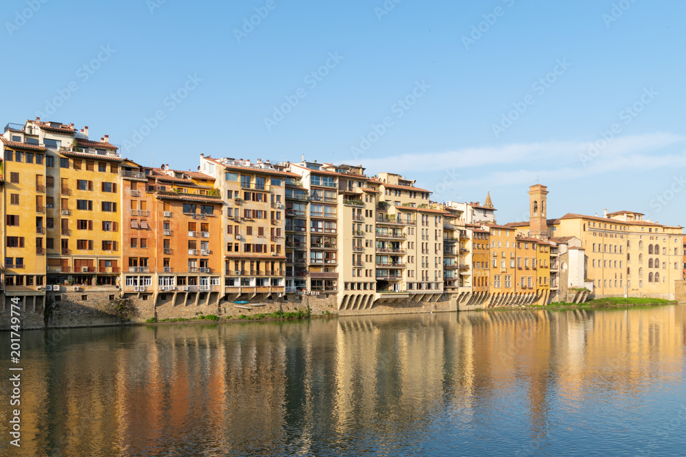 Florence cityscape Arno river - Tuscany, Italy 