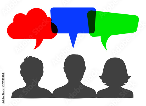 People speech, communication sign - vector