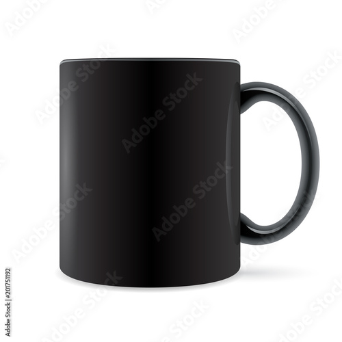 Black cup of tea – stock vector