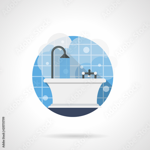 Bathroom color detailed vector icon