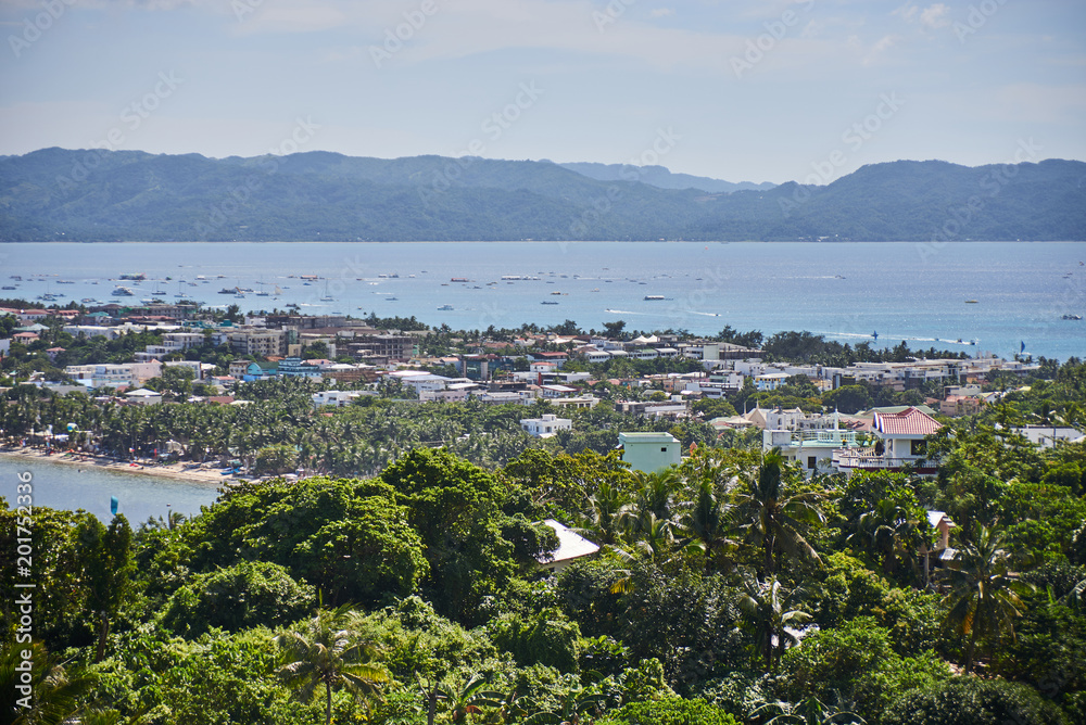 Boracay island aerial view, Philippines