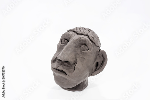 Human face made from Play Clay.