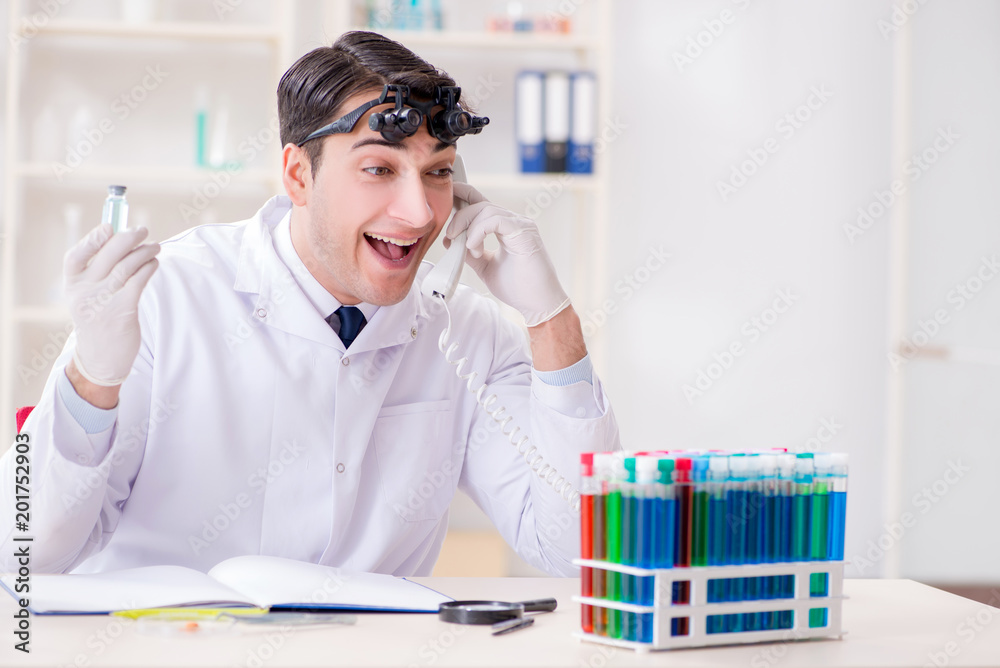 Young chemical scientist working in lab Young chemical scientist working in lab