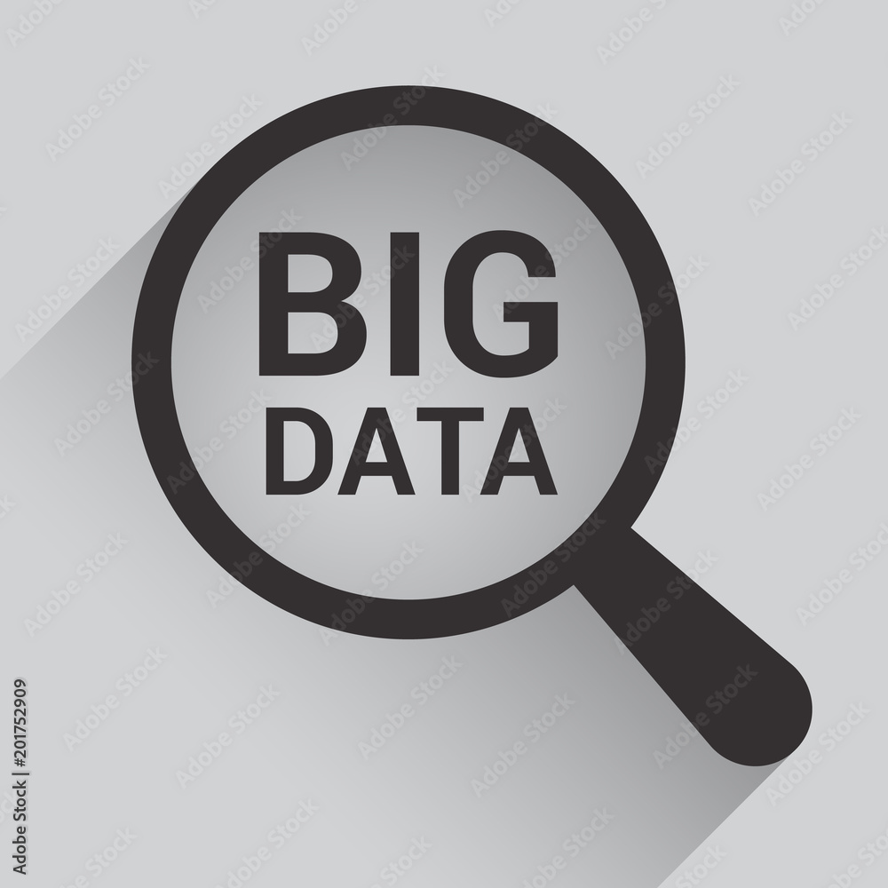 Information Concept: Magnifying Optical Glass With Words Big Data Information Concept: Magnifying Optical Glass With Words Big Data
