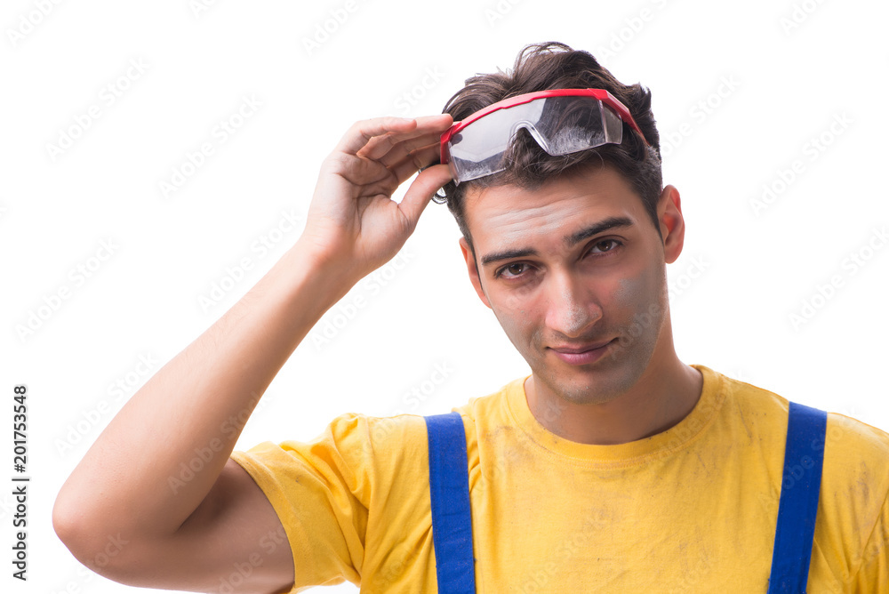 Contractor employee isolated on white background Contractor employee isolated on white background