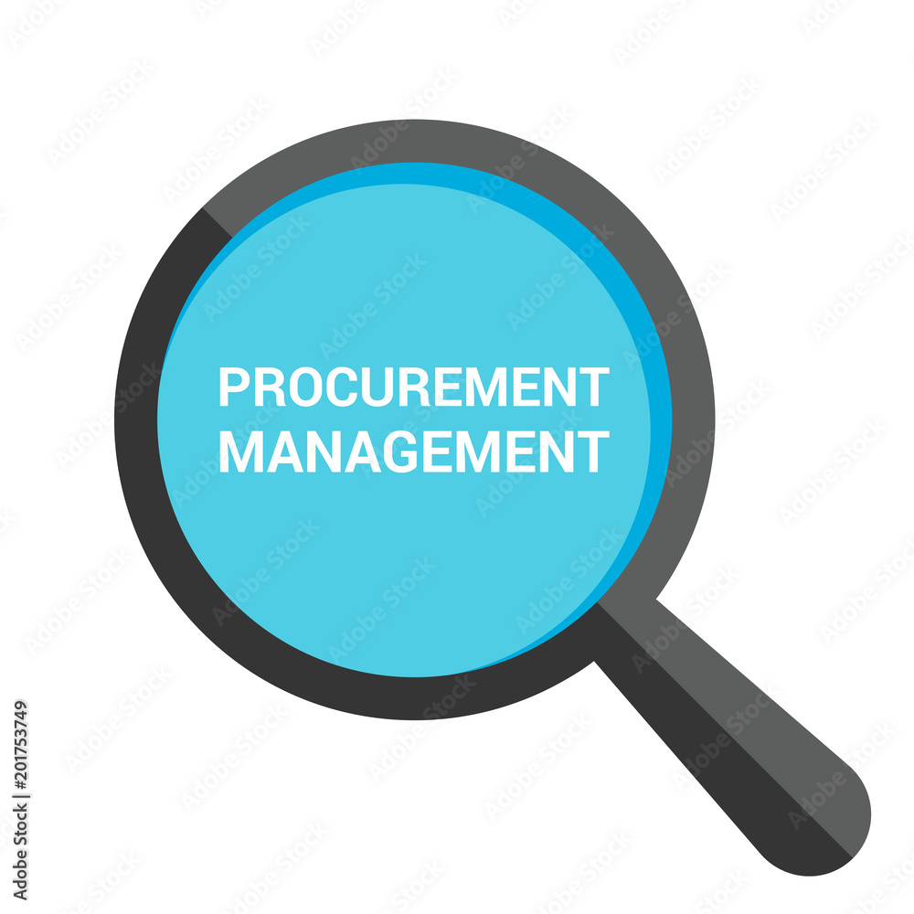 Business Concept: Magnifying Optical Glass With Words Procurement Management Business Concept: Magnifying Optical Glass With Words Procurement Management