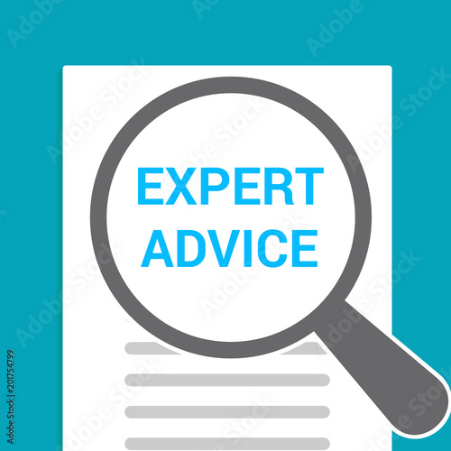 Law Concept: Magnifying Optical Glass With Words Expert Advice