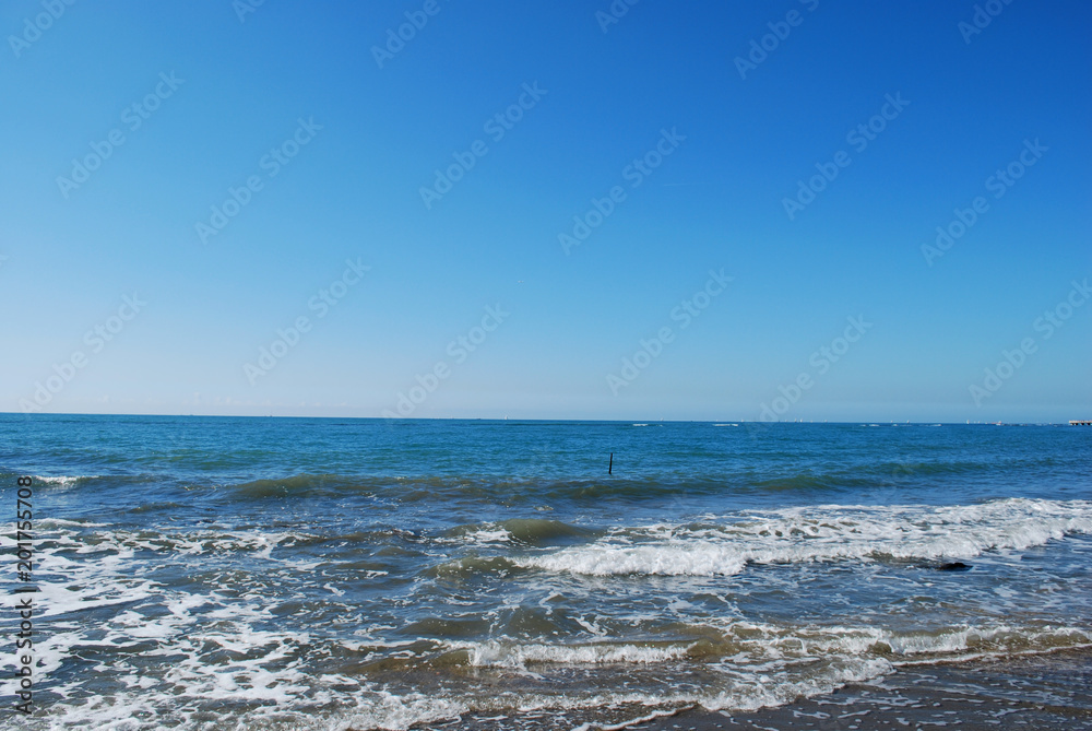 Sea waves in sunny day
