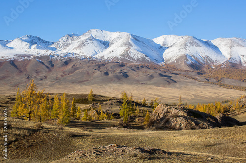 View of Chuya ridge of Altai mountains, Siberia, Russia.