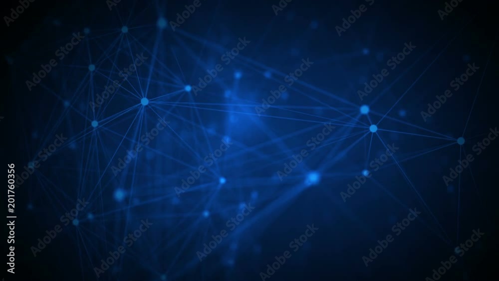 blue triangles on dark motion background