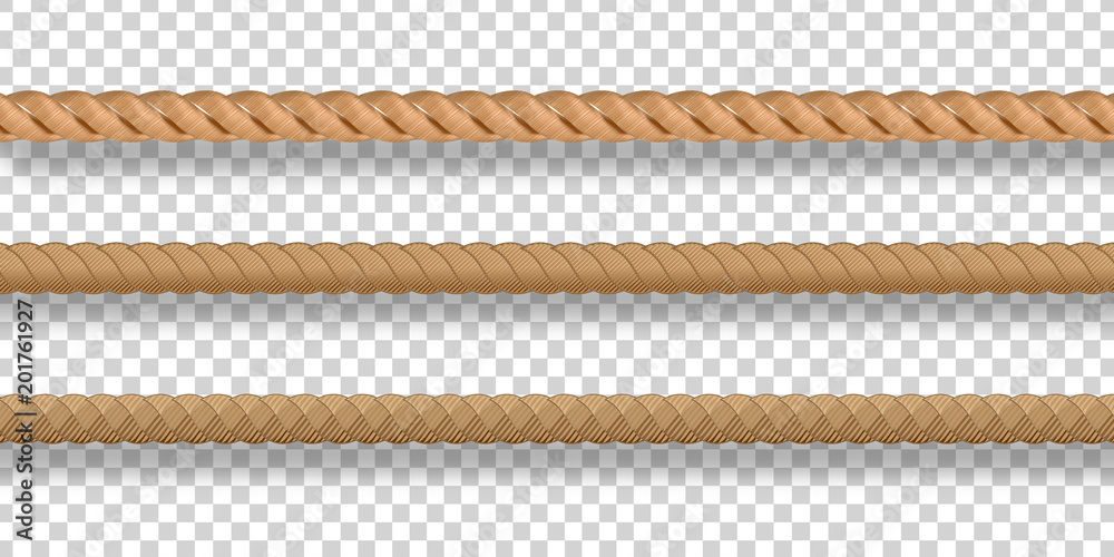 Vector realistic isolated rope for decoration and covering on the ...