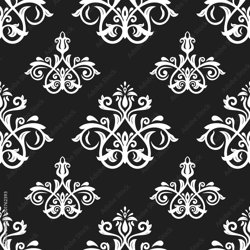 Orient vector classic pattern. Seamless abstract background with vintage white elements. Orient background. Ornament for wallpaper and packaging Orient vector classic pattern. Seamless abstract background with vintage white elements. Orient background. Ornament for wallpaper and packaging