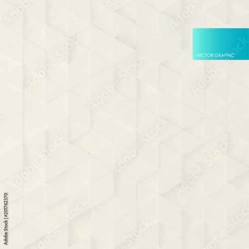 3d Triangle vector pattern, white geometric business background