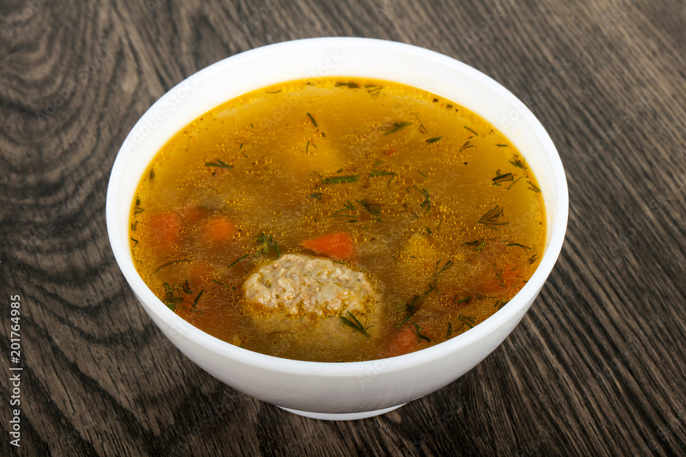 Soup with meatballs Soup with meatballs