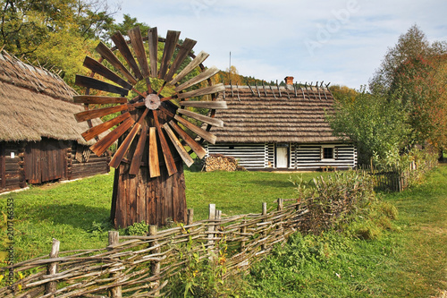Old windmill in Sanok. Subcarpathian voivodeship. Poland