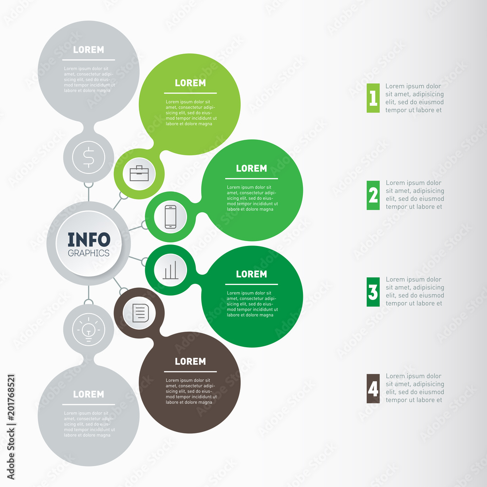 Timeline infographics. The development and growth of the eco business. Time line of farming trends. Business concept with 4 or 6 options, parts, steps or processes.