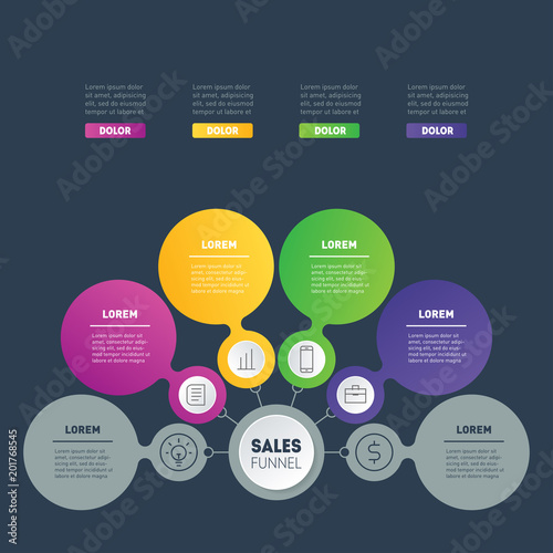 Business infographics concept with 4 options. Vector info graphic of technology or education process. Annual report. Web Template of a info chart, diagram or presentation. Part of the report.