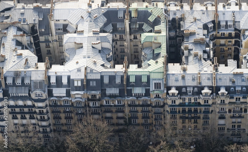 Paris, France, widok z wieży Eiffla