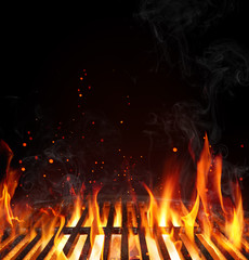 Stickers Grill / Barbecue Lege barbecue met gloeiende kolen  © Romolo Tavani
