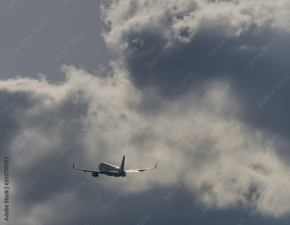 Take off of airplane in capital Prague Take off of airplane in capital Prague