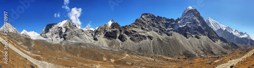 Views after crossing Cho La pass in Everest region, Nepal