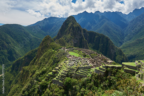 Drone view on Machu Picchu