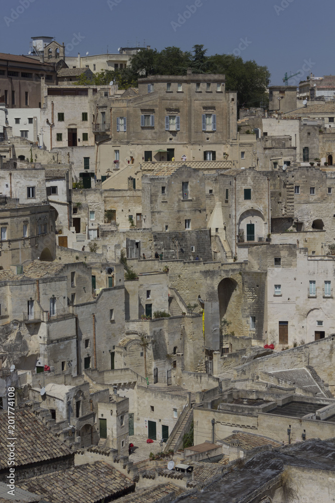 Day view of historic buildings in matera