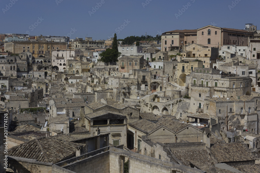 Day view of historic buildings in matera