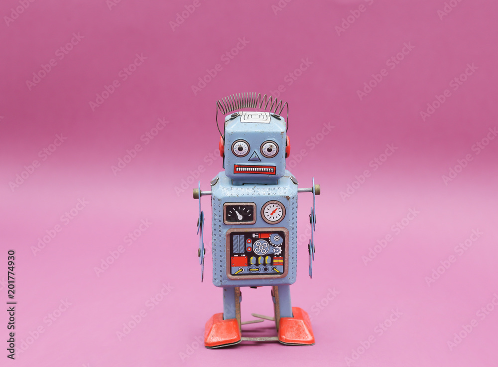 Fototapeta premium Vintage tin toy robot