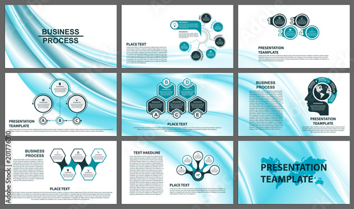 Business presentation templates. Modern elements of infographic. Can be used for business presentations, leaflet, information banner and brochure cover design.