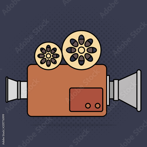 cinema camera film entertainment icon vector illustration design