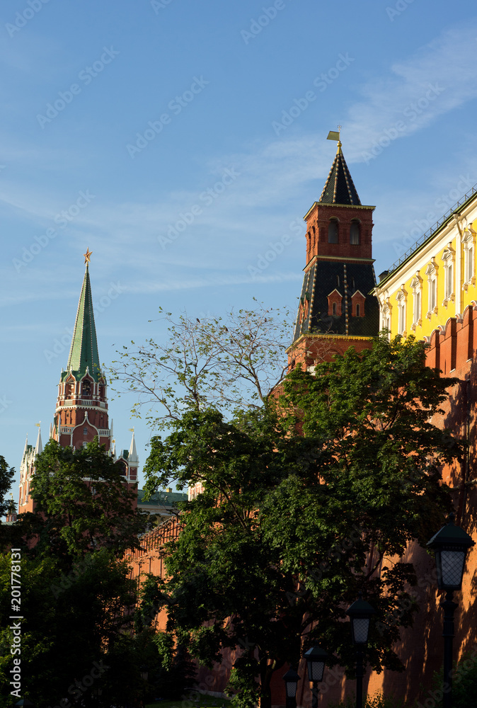 Moscow Kremlin wall and towers
