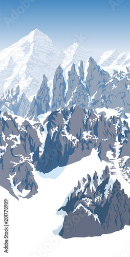 Alps mountain landscape at Europe Switzerland
