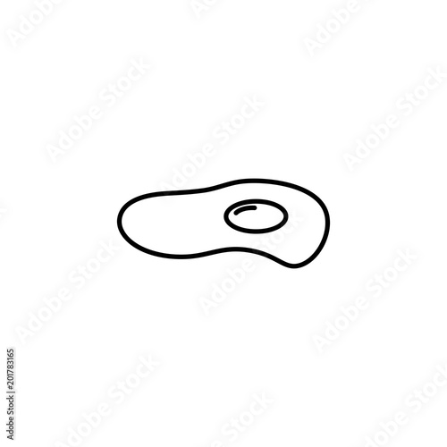 line omelette black icon on white background