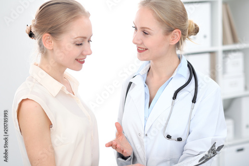 Doctor and patient during personal consulting in hospital